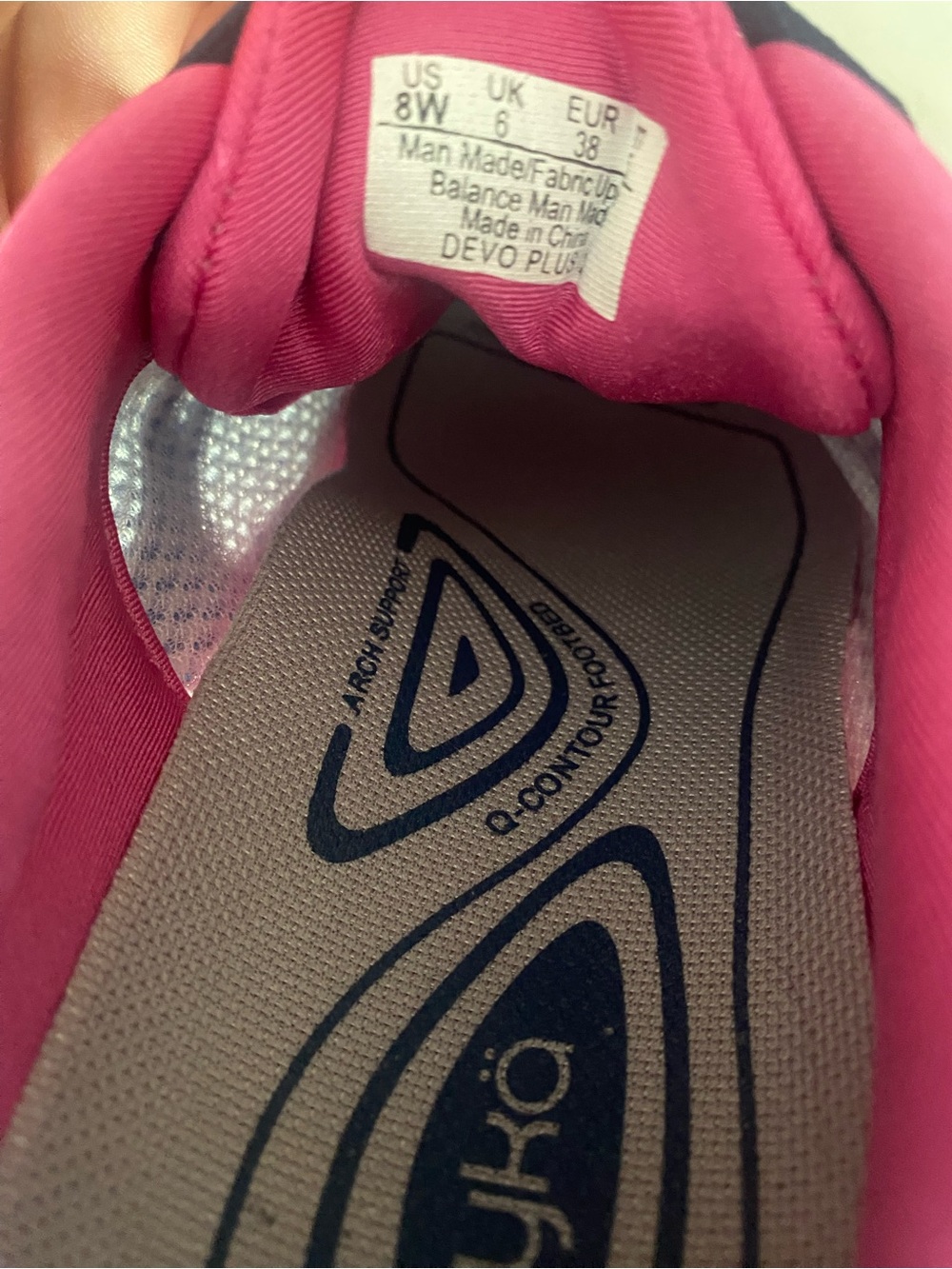 Ryka Devotion Plus 2 Walking Shoes Blue Pink Women's 8W NIB - Picture 10 of 13